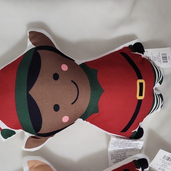 Set Of 2 Festive Elf Plush Pillows - Picture 5 of 9